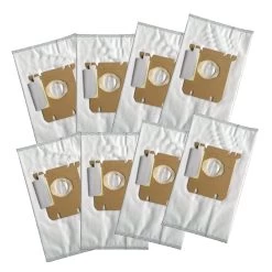 8pk Replacement Cloth Bags, Fits Electrolux Style S & Eureka Style OX, Compatible With Part 61230, 61230A, 61230B & 61230C