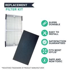 Crucial Air Replacements Compatible With Idylis HEPA Style C Air Purifier Filter & Carbon Filter, Model # IAF-H-100C (2 Pack) -Best Filter Shop 02 91fa1a7c ce3c 4acd b980 b23143ca99db