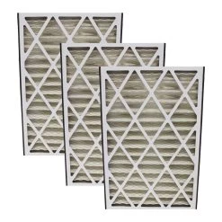 3PK Replacement Air Filters Pleated Furnace Filter Parts Compatible With Trion Air Bear Part# 255649-101, Merv 8, 16 In X 25 In X 3 In
