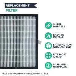 Crucial Air Replacement Parts Compatible With Idylis D Air Purifier Filter Part IAP-10-280 And Model IAF-H-100D - HEPA Style Filters For Home, Office - Air Purifier To Reduce Room Odor, Smell -Best Filter Shop 03 16b8eb07 508c 4783 8d98 0a05937f2f65