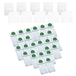 25pk Replacement Type U Allergen Bags & 10 Filters, Fits Miele Deluxe, Compatible With Part 07282050