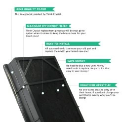 Crucial Air Filter Replacement Parts Compatible With Honeywell Part # 16200, 16216, HRC1, HRF-C1, HAPF30 - Fits Honeywell HHT-011 Air Purifier HEPA Style Filter Fits Models HHT-011, HHT-080 (1 Pack) -Best Filter Shop 03 3482405b 6342 4bf7 956b a58b1f78f740