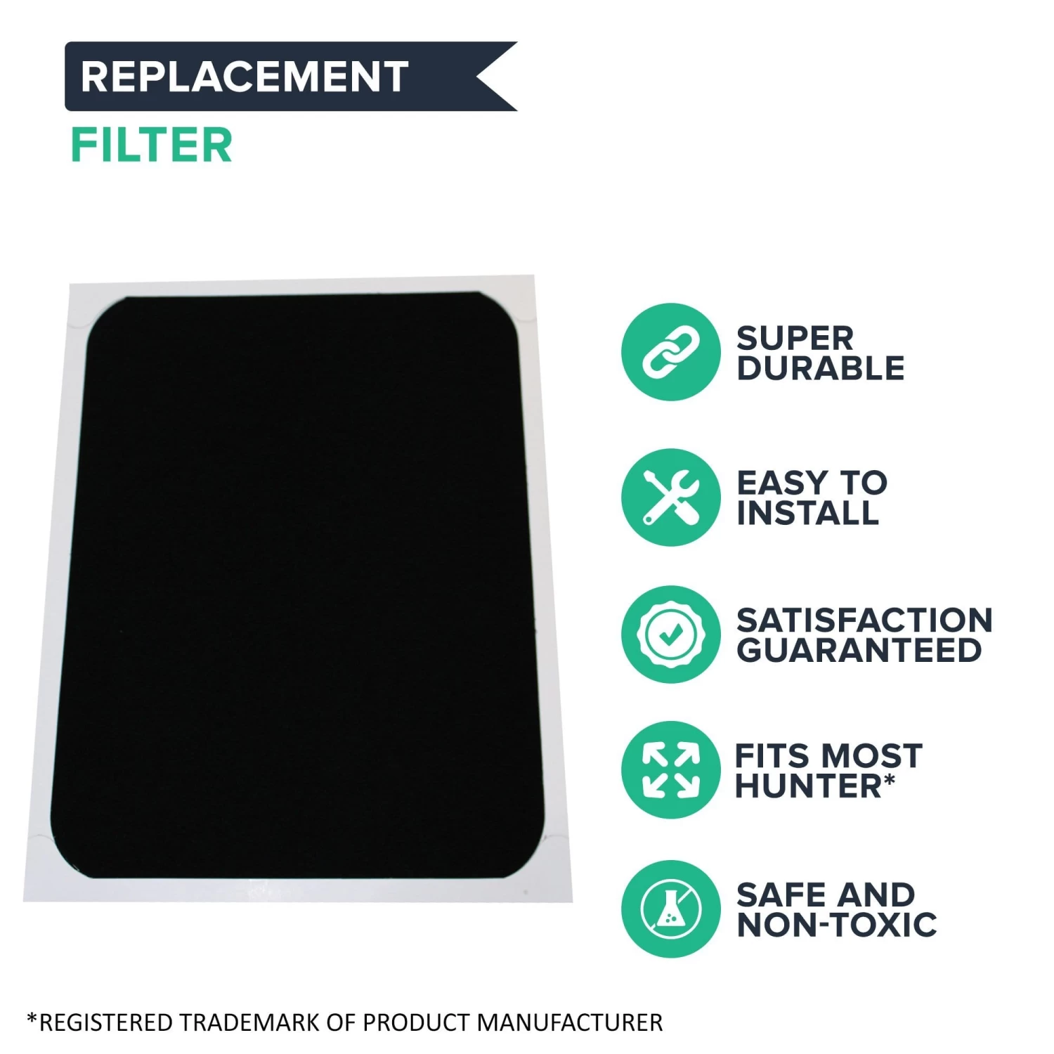 Replacement Air Purifier Filter Compatible With Hunter¨ Brand Filter Part # 30920, Models 30050, 30055, 30065, 37065, 30075, 30080, 30177 4 Replacement Air Purifier Filter Compatible With Hunter¨ Brand Filter Part # 30920, Models 30050, 30055, 30065, 37065, 30075, 30080, 30177 - Image 2