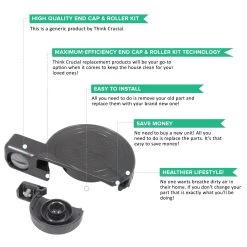 Replacement Brushroll & 2 End Caps, Fits Dyson DC25, Compatible With Part 917391-01 & 914123-01 -Best Filter Shop 03 a7237936 1157 4925 b4a7 c243149ff5d4