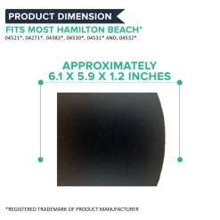 Crucial Air Replacement Carbon Filters Compatible With Hamilton Beach True Air Filter Parts - 5.5'' X 5'' X 2'' - Part # 04290 04290G 04291G 04294G 04230FS 04230G 04234G Models 04530GM, 04532GM(6 Pack) -Best Filter Shop 04530 Carbon Filters 06 de8f76b6 af54 4c40 b517 87f81b673f5a
