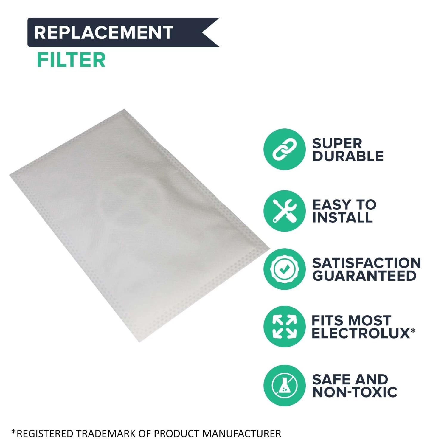 Crucial Vacuum Replacement Vac Filters Part # LE-2100 - Compatible With Electrolux & Eureka Vacs Filters For Models C141A, C141F, C152b, C101A, C101G, C101H, C101J, C101L, C102A, C102D 4 Crucial Vacuum Replacement Vac Filters Part # LE-2100 - Compatible With Electrolux & Eureka Vacs Filters For Models C141A, C141F, C152b, C101A, C101G, C101H, C101J, C101L, C102A, C102D - Image 2