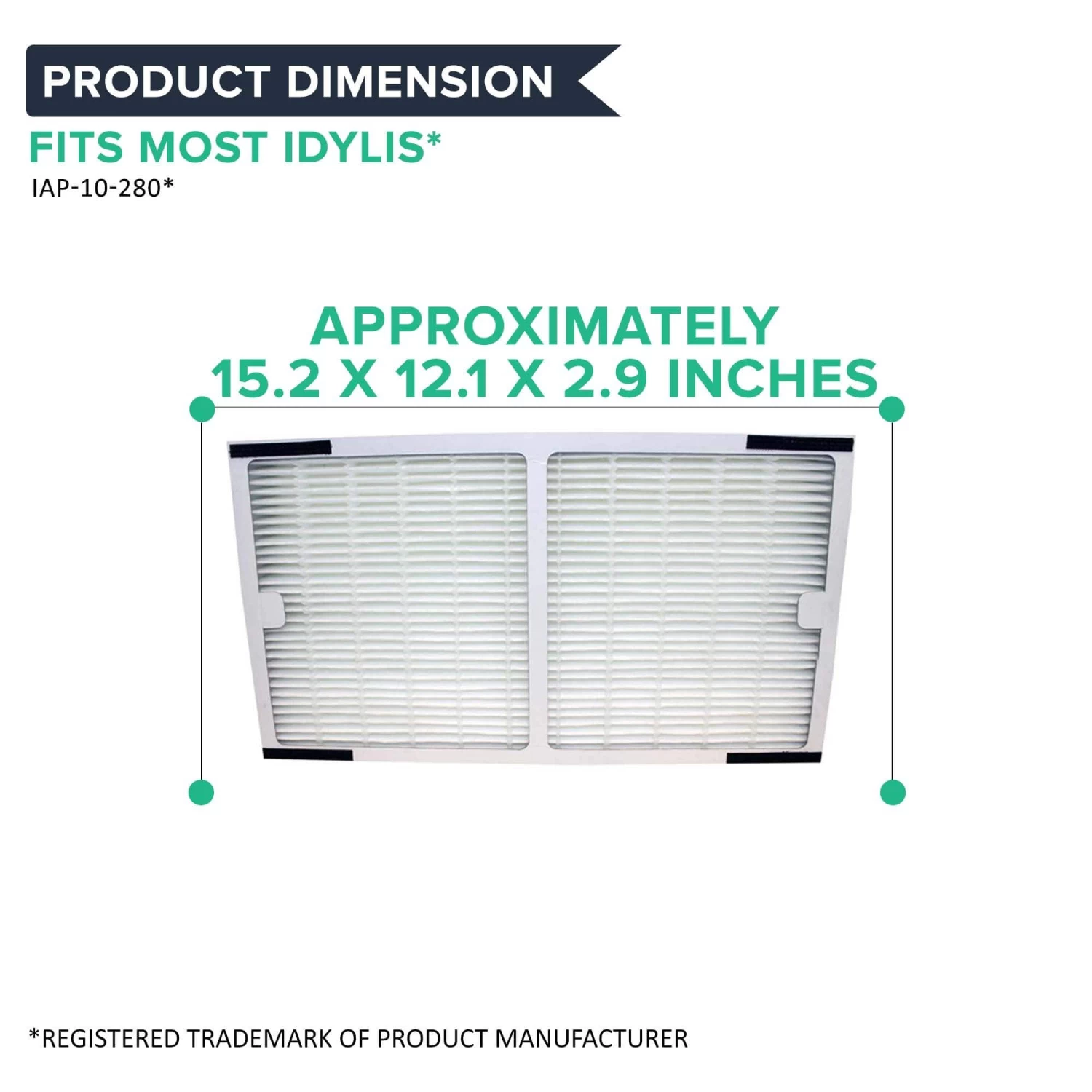 Crucial Air Replacement Parts Compatible With Idylis Air Purifier Filter Part # IAP-10-280 And Model IAF-H-100D - HEPA Style Filters For Home, Office - Air Purifier To Reduce Room Odor, Smell (1 Pack) 6 Crucial Air Replacement Parts Compatible With Idylis Air Purifier Filter Part # IAP-10-280 And Model IAF-H-100D - HEPA Style Filters For Home, Office - Air Purifier To Reduce Room Odor, Smell (1 Pack) - Image 4
