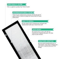 Crucial Air Purifier Replacement - Compatible With GermGuardian Filter Part # FLT4825 - Models AC4300BPTCA AC4900CA AC4825 AC4825DLX AC4850PT CDAP4500BCA, CDAP4500WCA, AP2200CA - Bulk (2 Pack) -Best Filter Shop 04 3497ddcb 68f5 473a 86c0 22337496444c