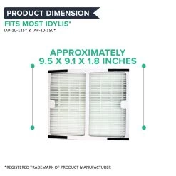 Crucial Air Replacements For Idylis HEPA Style B Air Purifier Filter & Carbon Filter, Compatible With Model # IAF-H-100B (2 Pack) -Best Filter Shop 04 59653c02 53a6 4ece b539 baf6fd86681f