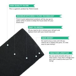 Crucial Air Replacement Air Filter - Compatible With Part # HAPF60, HAPF60-U3 & HAPF60PDQ-U Air Purifier Carbon Filters, Fit Harmony, Bionaire & GE Air Purifiers (8 Pack) -Best Filter Shop 04 a8e023c8 4e46 417b a98d e58496c38a66