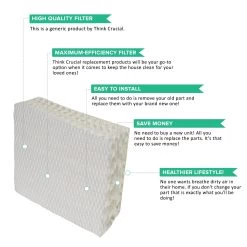 Replacement Humidifier Wick Filters, Fits Kenmore & Emerson, Compatible With Part HDC-12 & 14911 -Best Filter Shop 04 b2f104c8 018b 49c7 b160 3e54218b0323