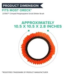 Crimped Polypropylene Scrub Orbiter Brush For Oreck Commercial 550MC ORB550MC Orbiter Floor Machine, 12'' Diameter, 0.028'', Replace Part # 237047 -Best Filter Shop 04 b4a1b2e7 0e23 4554 b63a 2b49233f3cf9