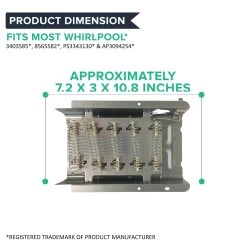 Replacement Electric Dryer Heating Element, Fits Whirlpool, Compatible With Part 3403585, 8565582 & AP3094254 10 Replacement Electric Dryer Heating Element, Fits Whirlpool, Compatible With Part 3403585, 8565582 & AP3094254 -Best Filter Shop 04 d025539c 0648 4895 8f7e 473bf7443732