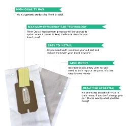 Crucial Vacuum Replacement Bags Compatible With Oreck Type CC Vacuum Cleaner Bags - Pair With Parts # CCPK8 CCPK8DW PK2008 PK80009DW PK80009 68710-6 687106 And Models XL5, XL7, XL21, XL100C 12 Crucial Vacuum Replacement Bags Compatible With Oreck Type CC Vacuum Cleaner Bags - Pair With Parts # CCPK8 CCPK8DW PK2008 PK80009DW PK80009 68710-6 687106 And Models XL5, XL7, XL21, XL100C -Best Filter Shop 05 45075c9b 1afa 4c7a 8fd6 d0b769e60a8d