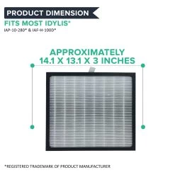 Crucial Air Replacement Parts Compatible With Idylis D Air Purifier Filter Part IAP-10-280 And Model IAF-H-100D - HEPA Style Filters For Home, Office - Air Purifier To Reduce Room Odor, Smell -Best Filter Shop 05 4775854d fc78 4ce6 aa59 44e1e6b45ef8