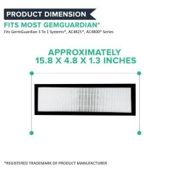 Crucial Air Purifier Replacement - Compatible With GermGuardian Filter Part # FLT4825 - Models AC4300BPTCA AC4900CA AC4825 AC4825DLX AC4850PT CDAP4500BCA, CDAP4500WCA, AP2200CA - Bulk (2 Pack) -Best Filter Shop 05 779f1794 e4ec 4b42 8511 303af7eaf2dc