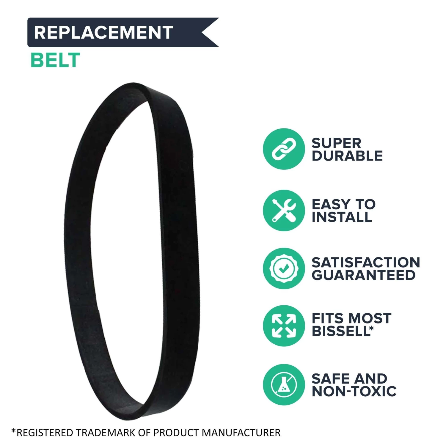 8pk Replacement Style 7, 9, 10 & 12 Belts, Fits Bissell CleanView & More, Compatible With Part 32074 & 3031120 4 8pk Replacement Style 7, 9, 10 & 12 Belts, Fits Bissell CleanView & More, Compatible With Part 32074 & 3031120 - Image 2