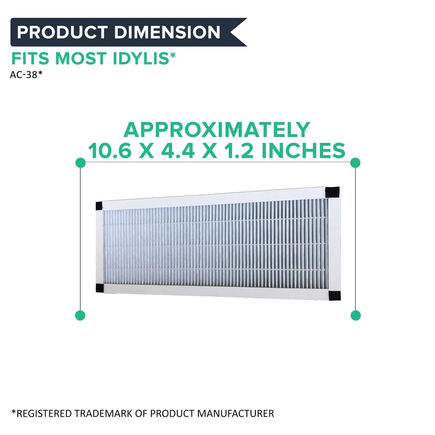 Replacement F HEPA Style Air Purifier Filter, Fits Idylis, Compatible With Part 560885 6 Replacement F HEPA Style Air Purifier Filter, Fits Idylis, Compatible With Part 560885 - Image 4