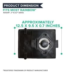 Crucial Vacuum Filter Replacement Parts Compatible With Rainbow Part # R10520, R-10520, R12106B - Fits Rainbow, Rexair, E & E2 Series - HEPA Style Filters, Vac Models For Home - Washable -Best Filter Shop 05 a55429cf 1bf9 4b04 b1fa 7a63a3163ccc