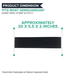 Replacement Air Purifier Filter Compatible With GermGuardian Filter Part # FLT5000, FLT5111. Models AC5000. Measures 20.5 In X 5.5 In X 2 In 11 Replacement Air Purifier Filter Compatible With GermGuardian Filter Part # FLT5000, FLT5111. Models AC5000. Measures 20.5 In X 5.5 In X 2 In -Best Filter Shop 05 cdb1a839 3493 41a9 ba9f 8823d9d654d8