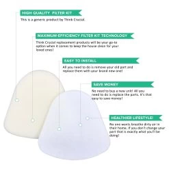 Crucial Vacuum Foam & Felt Filter Replacement Part # XFF350 XFF350NZ - Compatible With Shark - Fits Models NV350, NV350A, NV350E, NV350Q, NV350T, NV350W, NV350WC, NV350WM - Reduce Debris -Best Filter Shop 06 0e199fe2 c8ae 4960 a408 4b323a1d1fdd