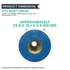 Replacement Pool Filter, Fits Unicel C-8412, CX1200RE, Pro Clean 125 & Clearwater II 125 -Best Filter Shop 06 48310fde fe4d 480f 8253 b4be3482e542