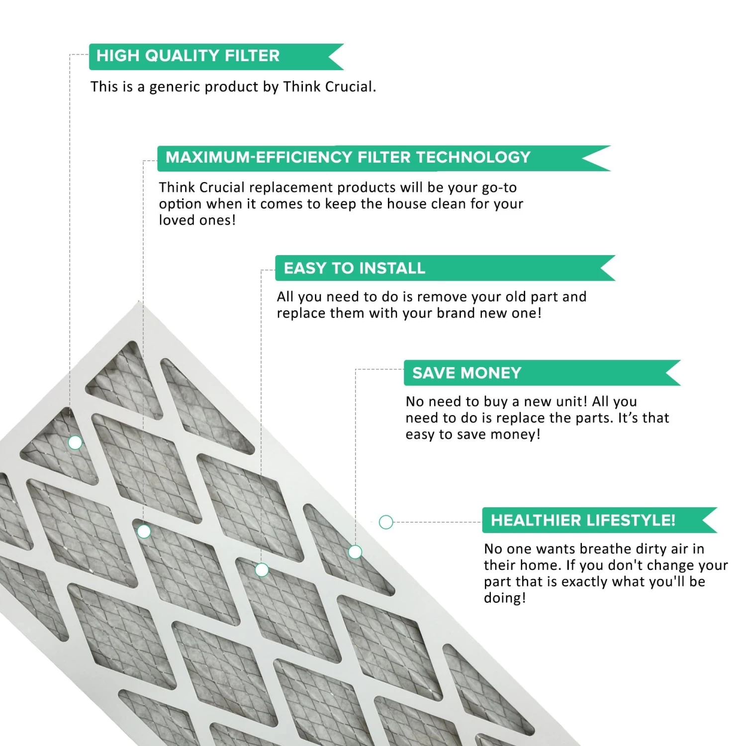 16x25x1 MERV-11 Air Furnace Filter 5 16x25x1 MERV-11 Air Furnace Filter - Image 3