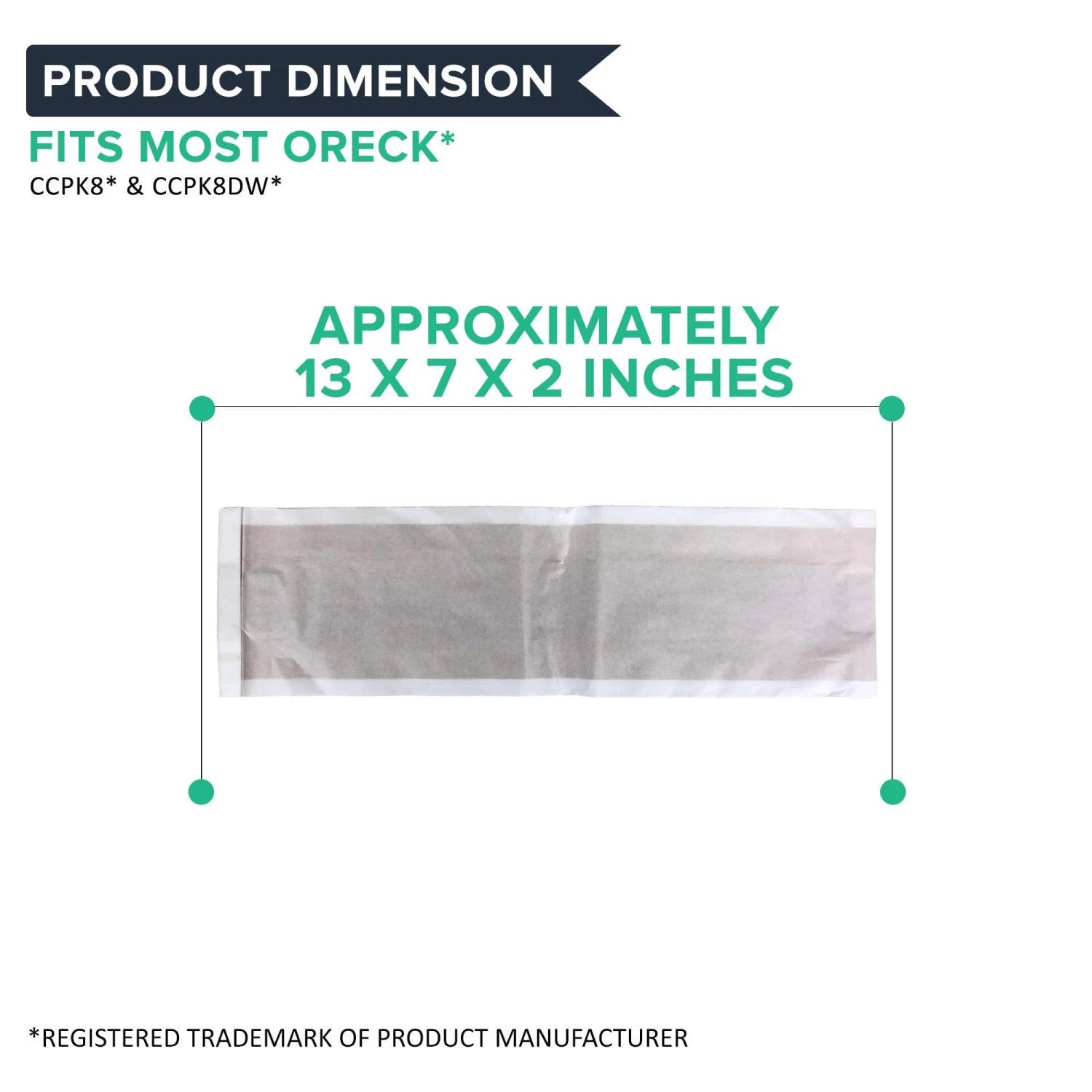 Crucial Vacuum Replacement Bags Compatible With Oreck Type CC Vacuum Cleaner Bags - Pair With Parts # CCPK8 CCPK8DW PK2008 PK80009DW PK80009 68710-6 687106 And Models XL5, XL7, XL21, XL100C 6 Crucial Vacuum Replacement Bags Compatible With Oreck Type CC Vacuum Cleaner Bags - Pair With Parts # CCPK8 CCPK8DW PK2008 PK80009DW PK80009 68710-6 687106 And Models XL5, XL7, XL21, XL100C - Image 4