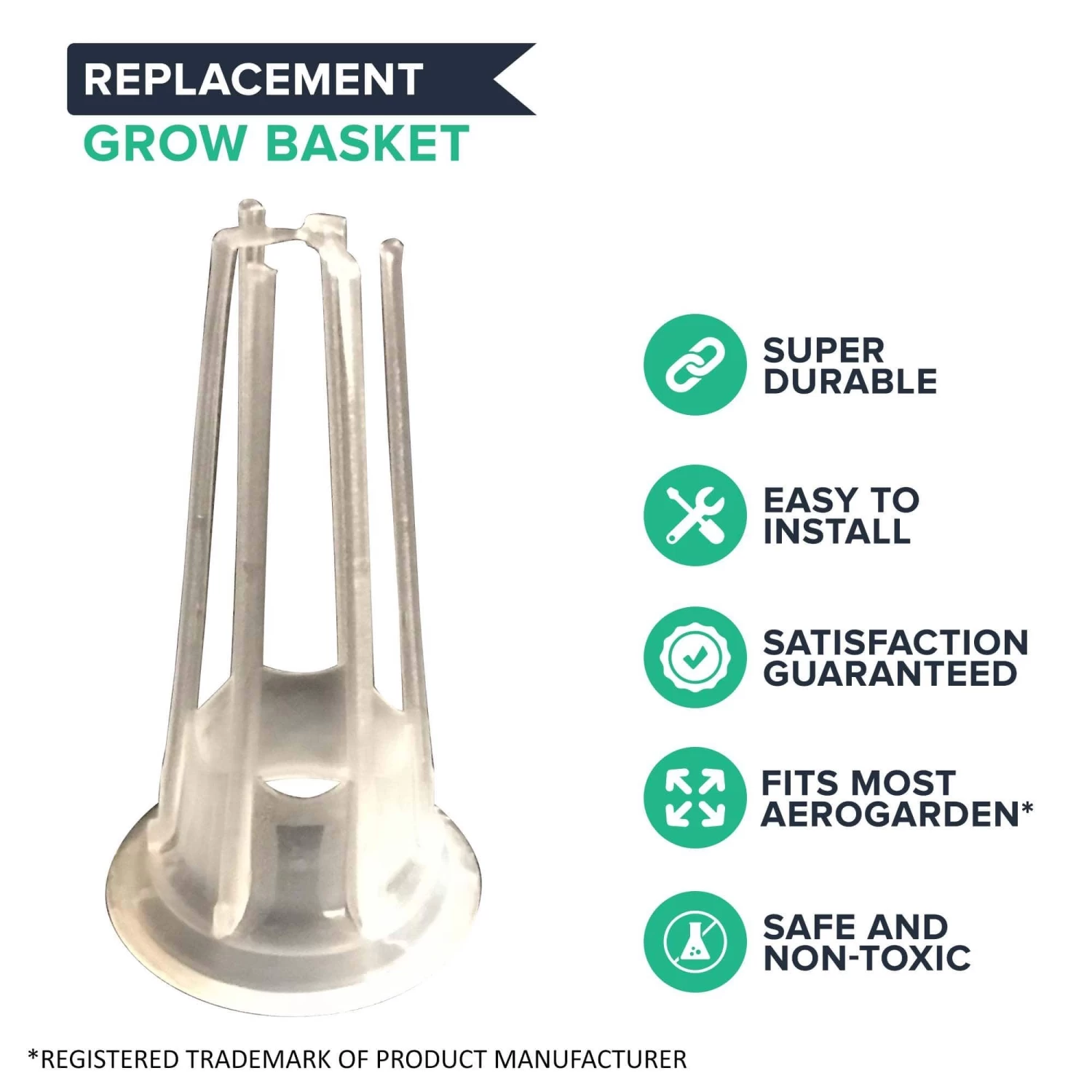 50pk Replacement Grow Baskets, Fits Miracle-Gro AeroGardens 4 50pk Replacement Grow Baskets, Fits Miracle-Gro AeroGardens - Image 2