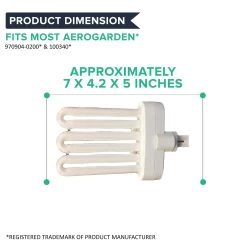 Replacement Type B CFL Light Bulbs, Fits Miracle-Gro AeroGarden, Compatible With Part 970904-0200 & 100340 -Best Filter Shop 07 e4bfcd5a 6e0a 4341 afb6 d509bd8cde32
