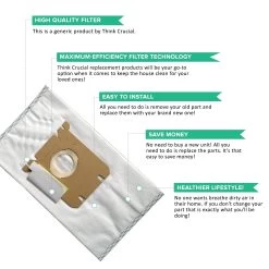 Replacement Cloth Bags, Fits Electrolux Style S & Eureka Style OX, Compatible With Part 61230, 61230A, 61230B & 61230C 12 Replacement Cloth Bags, Fits Electrolux Style S & Eureka Style OX, Compatible With Part 61230, 61230A, 61230B & 61230C -Best Filter Shop 07 f3bcd705 98df 4e76 b9df 284ba9a69ef8