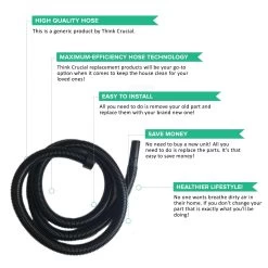 Think Crucial Replacement Vacuum Hose Compatible With Shop-Vac 10 Foot Hose (Stretches To), Fits Vacuum Models With 2-1/4 Inch Openings Ð (1 Pack) -Best Filter Shop 10 FT HOSE VALUE PROPS