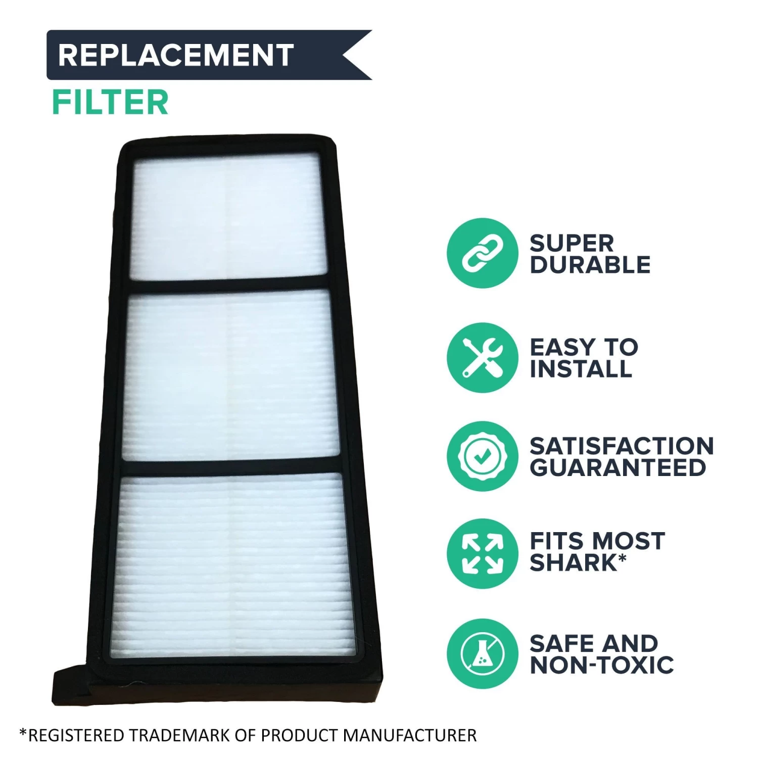 2 Replacement Filters For Shark Ion Robot Vacuum, Compatible With RV700 RV720 RV750 RV750C & RV755 Models 4 2 Replacement Filters For Shark Ion Robot Vacuum, Compatible With RV700 RV720 RV750 RV750C & RV755 Models - Image 2