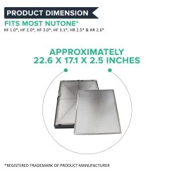 Think Crucial Replacement Hood Filters Compatible With Nutone Part #ACCGSFHP2, 1-Year Supply HEPA Style Pre Filter Kit Parts -Models: HF 1.0, HF 2.0, HF 3.0, HF 3.1, HR 2.5 And HR 2.6 (1 Pack) -Best Filter Shop 1 Year Supply Hood Range Kit 04