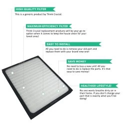 Crucial Air Replacements For Blueair Deluxe 200/300 Series Air Purifier Filter W/ Built-In Odor Neutralizing Particle Pre-Filter, Compatible With ALL 200 & 300 Series Air Purifiers -Best Filter Shop 200 300 FILTER 06 be8afbf5 8ac3 4fa9 bc6d e477bda06733