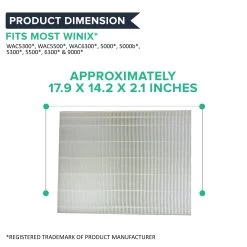 Crucial Air Carbon Filter Replacement Parts Compatible With Winix Part # 115115 - Fits Models 5000, 5000b, 5300, 5500, 6300, 9000, WAC5300, WAC5500, WAC6300 - Capture Debris, Pollen,Particles(2 Pack) 11 Crucial Air Carbon Filter Replacement Parts Compatible With Winix Part # 115115 - Fits Models 5000, 5000b, 5300, 5500, 6300, 9000, WAC5300, WAC5500, WAC6300 - Capture Debris, Pollen,Particles(2 Pack) -Best Filter Shop 21HC4 HEPA CARBON FILTER 06