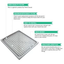 Replacement Air Purifier Filter Compatible With Hunter¨ Brand Filter Part # 30931, Models 30201, 30212, 301213, 30240, 30241, 30251, 30378, 30379, 30380, 30381, 30382, 30383 -Best Filter Shop 30931 FILTER 04