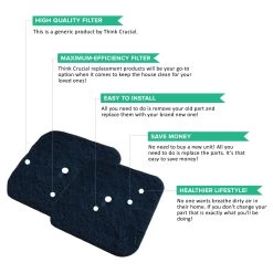 Replacement Carbon Filters, For Catit Litter Pan, Compatible With Part 50685, 50700, 50701, 50702, 50722, 50695 & 50696 -Best Filter Shop 50685 Carbon Filters 07