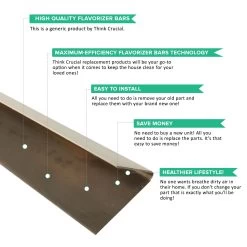 5pk Replacement Long Lasting Stainless Steel Flavorizer Bars, Fits Weber Grills, Compatible With Part 7536, 21.5 X 2.375 X 2.375 -Best Filter Shop 7536 Flavorizer Bars 03