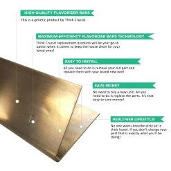 5pk Replacement Long Lasting Stainless Steel Flavorizer Bars, Fits Weber Grills, Compatible With Part 7537, 22.5 X 2.25 X 2.375 -Best Filter Shop 7537 FLAVORIZER BARS 03