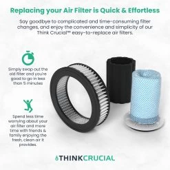 Think Crucial Replacement Filter Kit Compatible With Eureka Hyperclean Cordless, Powerplush, Swan Power Turbo, Models NEC222, NEC122, SC15824N Part# Z0801, Z0901 (1 Pre-filter, 1 Post-Motor Filter) -Best Filter Shop 81Ybsin1YNL