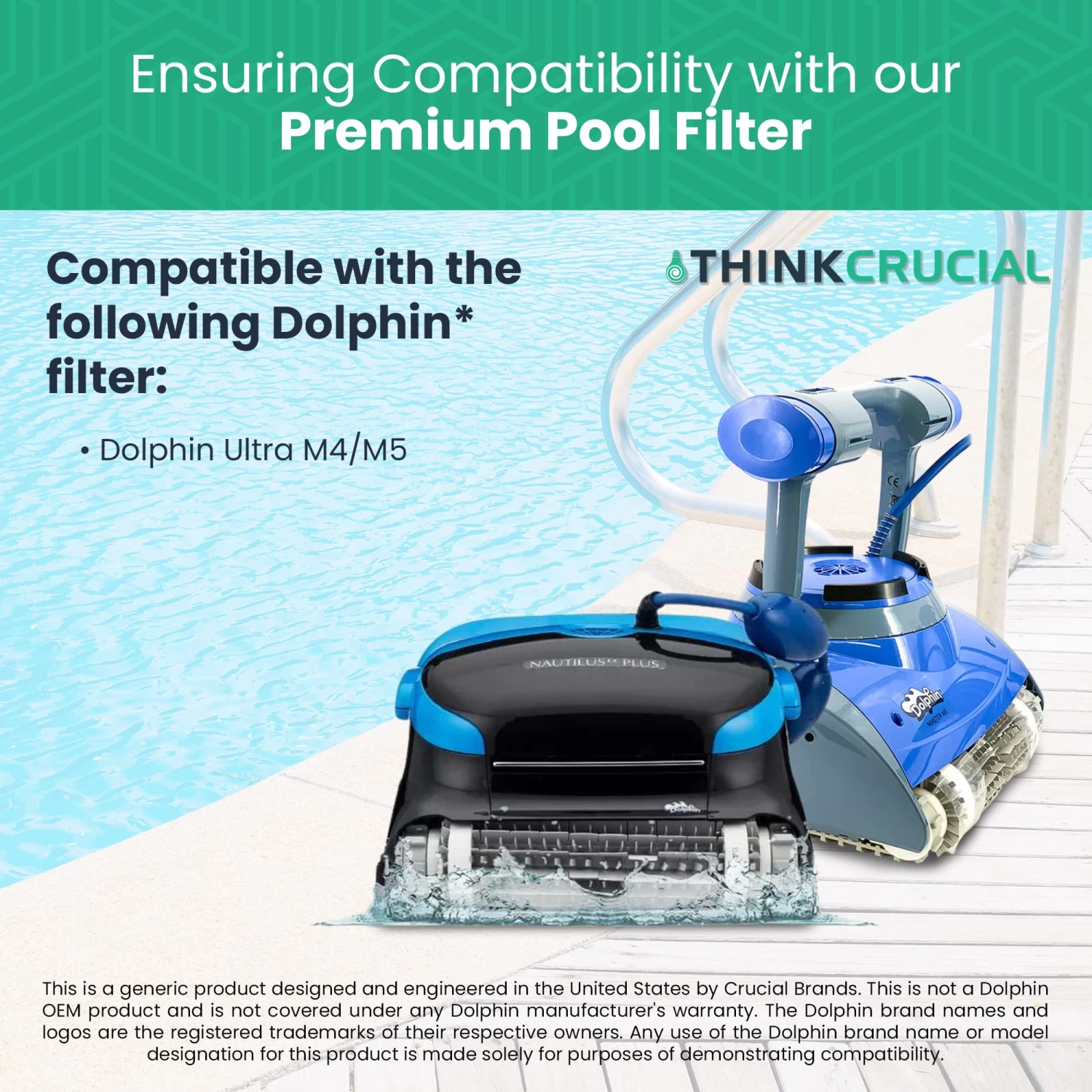 Think Crucial Replacement Ultra Fine Filters Compatible With Maytronics Dolphin, Nautilus CC Plus, M200, M400, M500, M4, M5, Wave 65, Wave 90, Oasis Z5 Models, Part# 9991432-R4 - Large Filter Panels 9 Think Crucial Replacement Ultra Fine Filters Compatible With Maytronics Dolphin, Nautilus CC Plus, M200, M400, M500, M4, M5, Wave 65, Wave 90, Oasis Z5 Models, Part# 9991432-R4 - Large Filter Panels - Image 7