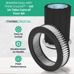 Think Crucial Replacement Filter Kit Compatible With Eureka Hyperclean Cordless, Powerplush, Swan Power Turbo, Models NEC222, NEC122, SC15824N Part# Z0801, Z0901 (1 Pre-filter, 1 Post-Motor Filter) -Best Filter Shop 81zv17SpUxL