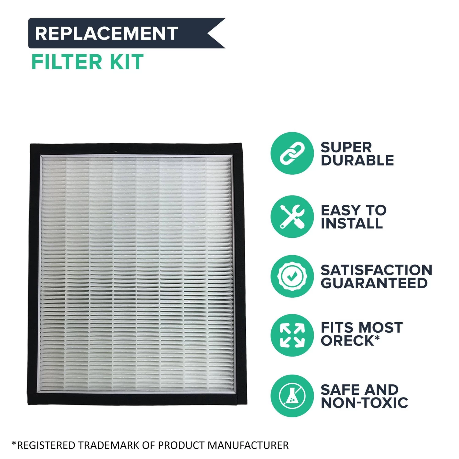 Replacement HEPA Style Filter & Carbon Filter Kit, Fits Oreck OptiMax Air 94 Air Purifiers 4 Replacement HEPA Style Filter & Carbon Filter Kit, Fits Oreck OptiMax Air 94 Air Purifiers - Image 2