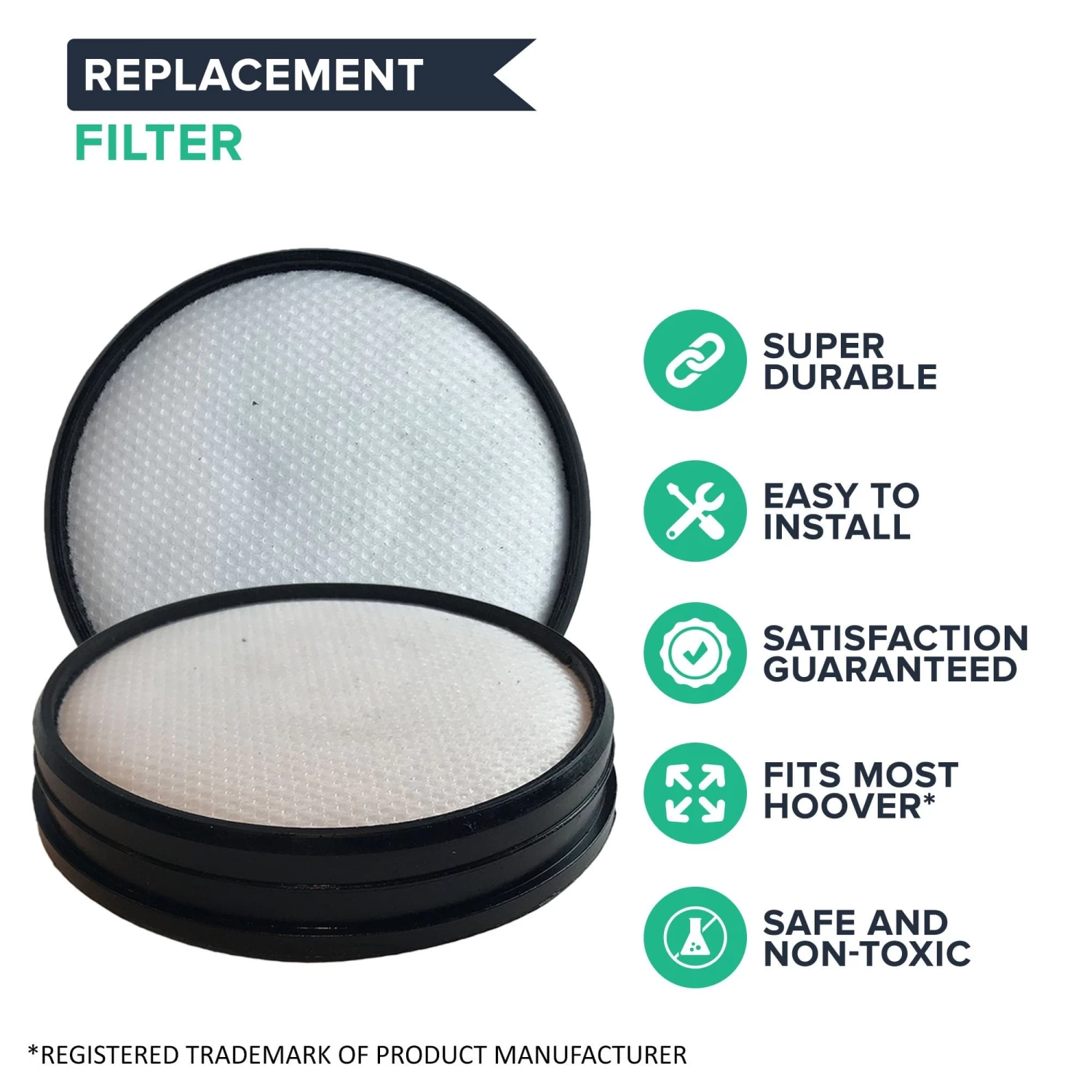 Crucial Vacuum Air Filter Replacement Part # 303903001 - Compatible With Hoover Air Model Primary Filter Models UH70400, UH70405, UH70401, UH70403, UH70404, UH70900, UH70905, UH70930, UH70935 - Image 2