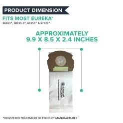 12pk Replacement Bags, Compatible With Eureka AS AirSpeed, Part 66655, 68155-6, 68155, 67726 & 84404 -Best Filter Shop AS BAGS TEMPLATE DIMENSION 701f65d1 d4f5 47a8 aa9a 5db40f6af4ff