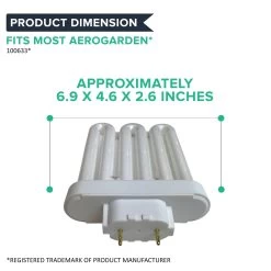 Essentials Replacement Type A CFL Light Bulb, Fits Miracle-Gro AeroGarden, Compatible With Part 100633 -Best Filter Shop A BULB IMAGE DIMENSION