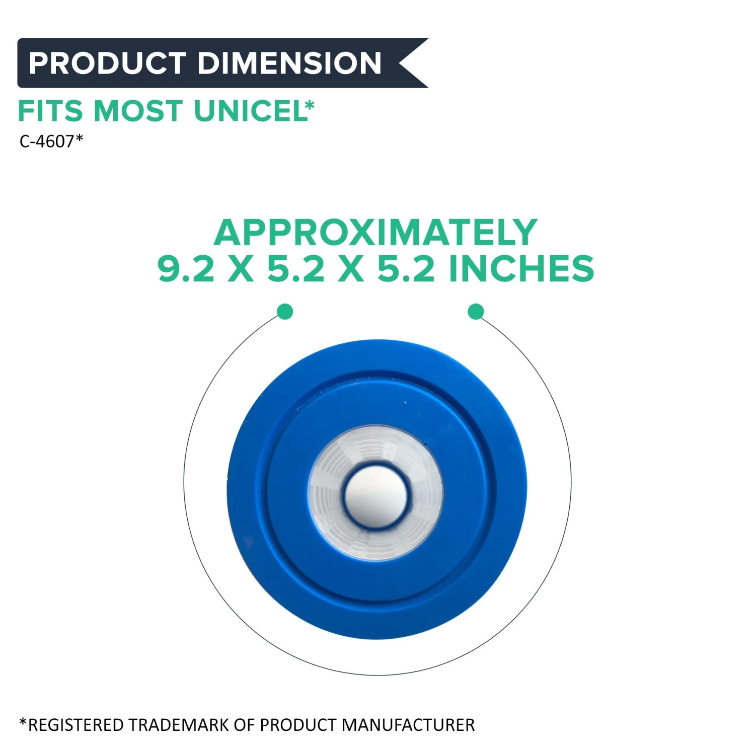 4pk Replacement Pool Filters, Fits Filbur FC-3710, Pleatco PC7-120, Unicel C-4607 - Image 4