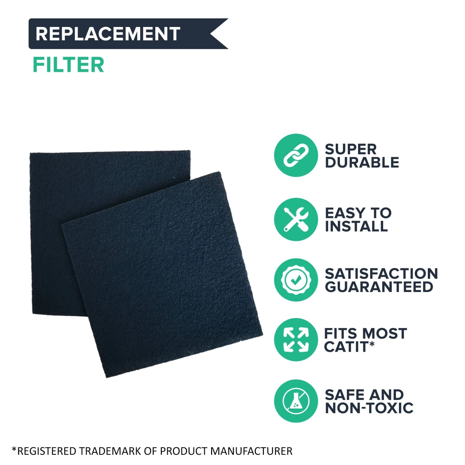 8PK Odor Control Universal Charcoal Filters For Cat Litter Boxes 4 8PK Odor Control Universal Charcoal Filters For Cat Litter Boxes - Image 2