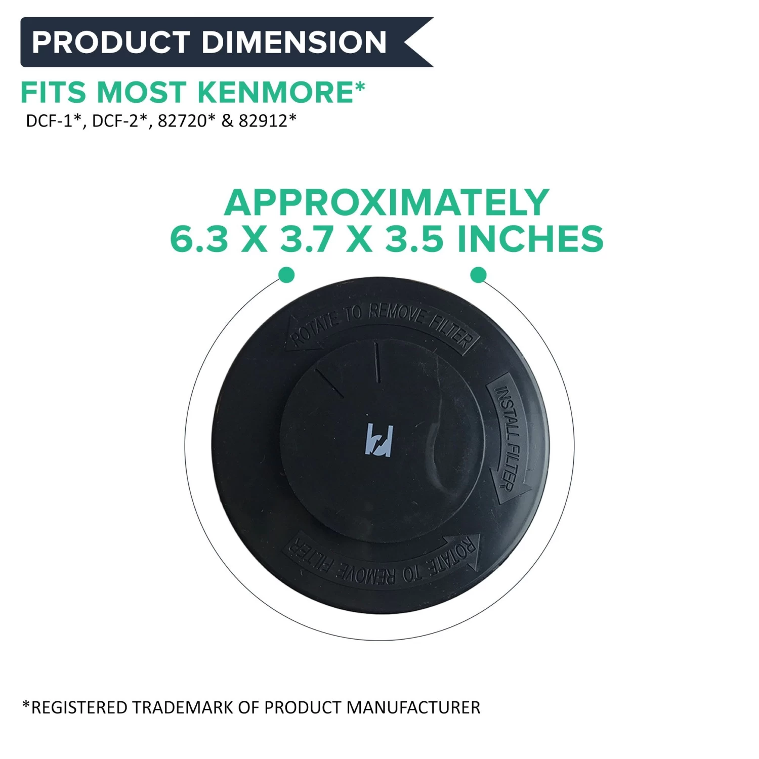 4pk Replacement Dust Cup Filters, Fits Kenmore DCF1 & DCF2, Compatible With Part 82720, 82912 & 02082720000 6 4pk Replacement Dust Cup Filters, Fits Kenmore DCF1 & DCF2, Compatible With Part 82720, 82912 & 02082720000 - Image 4